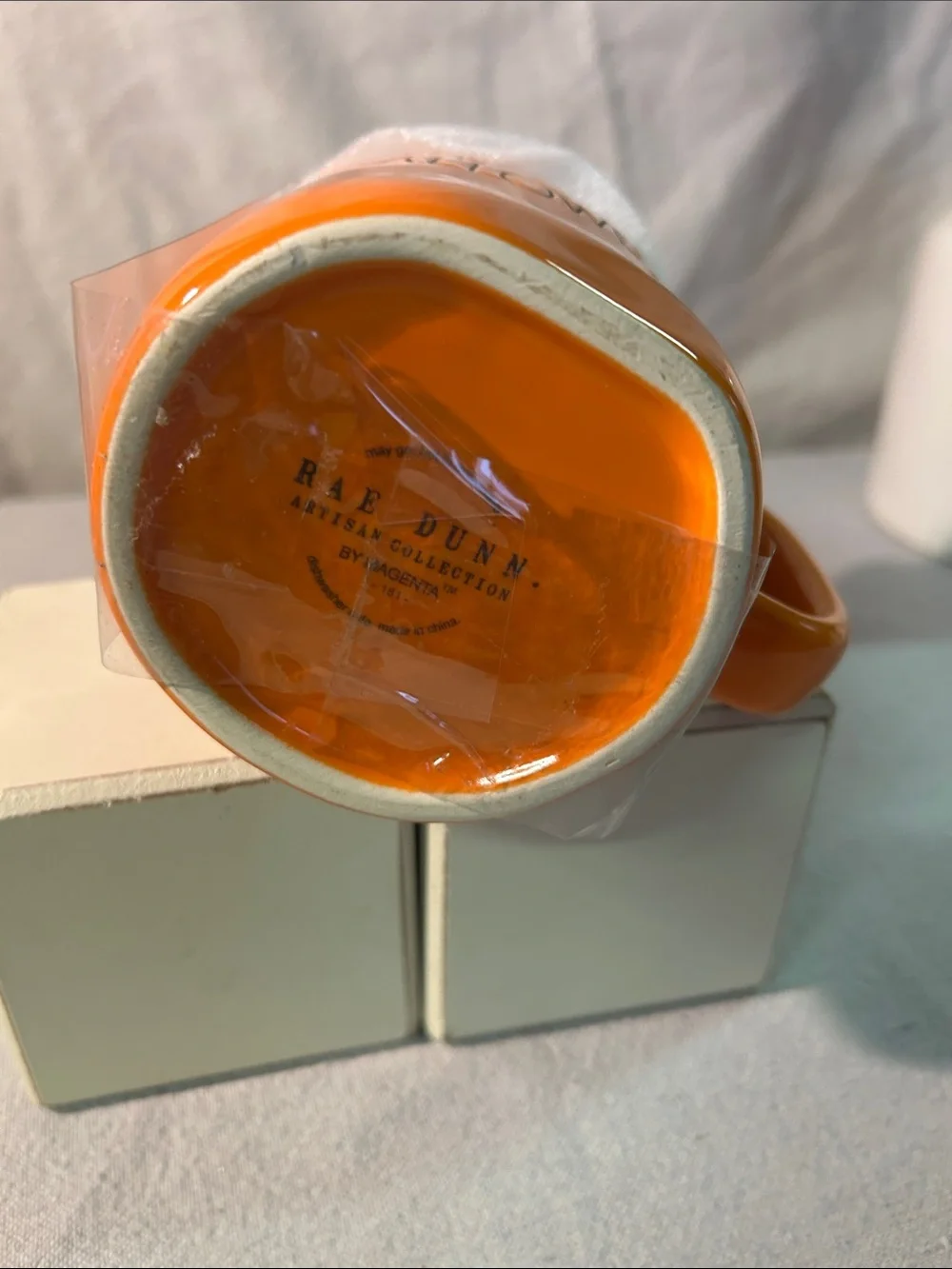 Rae Dunn Orange Pumpkin Mug with Lid